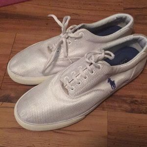 Men’s Polo VAUGHN dotted white mesh, size 11D